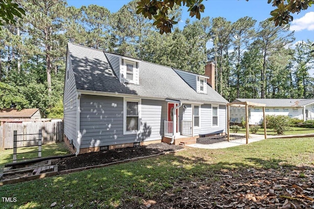 111 Mcdole Cir, Cary, NC 27511 - view of front facade with a chimney and a shingled roof