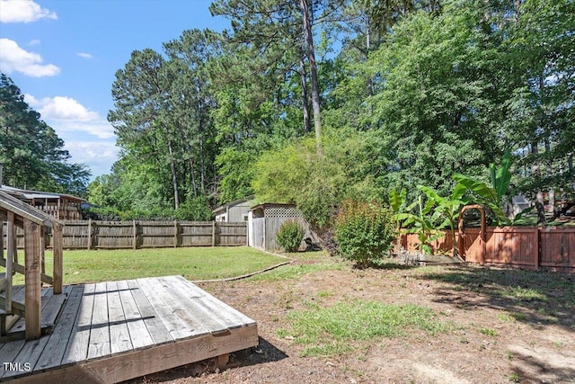 111 Mcdole Cir, Cary, NC 27511 - view of yard with a deck