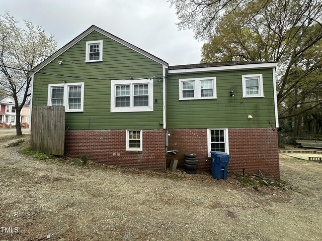 2505 Chapel Hill Rd, Durham, NC 27707 - rear view of property featuring brick siding