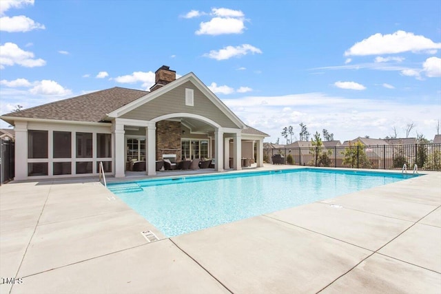 228 Ellisview Dr, Cary, NC 27519 - view of swimming pool featuring a patio