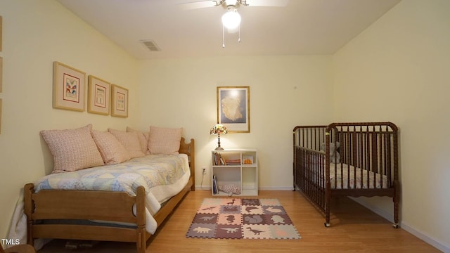 516 Ryan Rd, Cary, NC 27511 - bedroom featuring wood finished floors, baseboards, and a ceiling fan