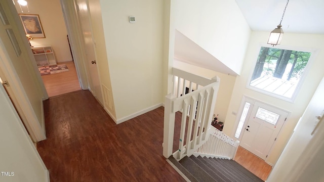 516 Ryan Rd, Cary, NC 27511 - foyer with wood finished floors, plenty of natural light, a high ceiling, and baseboards