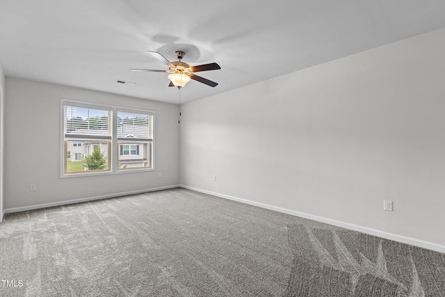 1102 Latitude Dr, Durham, NC 27713 - carpeted spare room featuring ceiling fan and baseboards