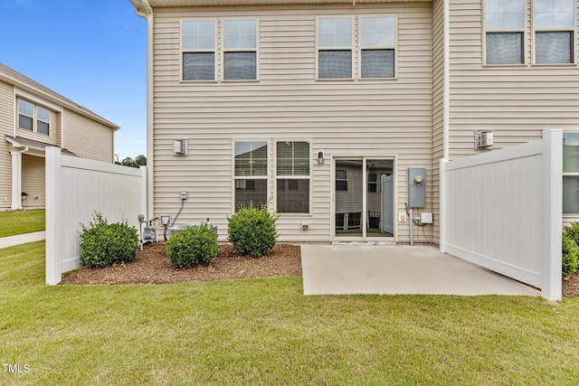 1102 Latitude Dr, Durham, NC 27713 - rear view of house featuring a patio