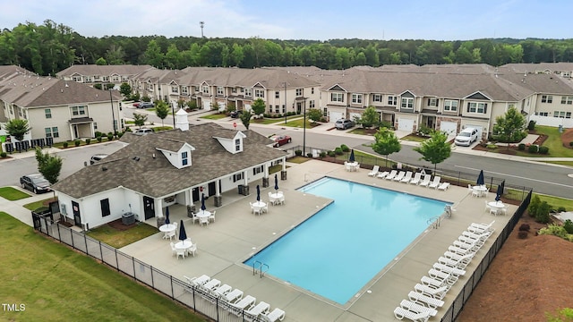 1102 Latitude Dr, Durham, NC 27713 - community pool featuring a residential view