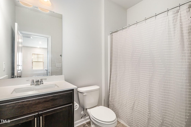 1725 Winter Jasmine Ln, Wake Forest, NC 27587 - bathroom with vanity, toilet, and curtained shower