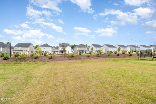 1725 Winter Jasmine Ln, Wake Forest, NC 27587 - view of grassy yard featuring a residential view and a trampoline