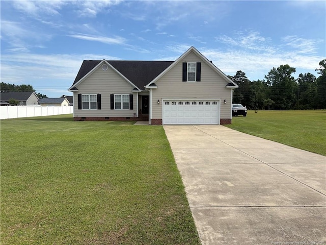 135 Paulownia Dr, Saint Pauls, NC 28384 - traditional home with driveway, crawl space, and an attached garage