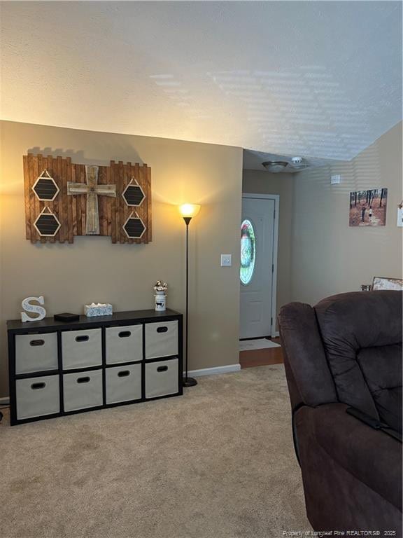 135 Paulownia Dr, Saint Pauls, NC 28384 - living area with carpet flooring and baseboards