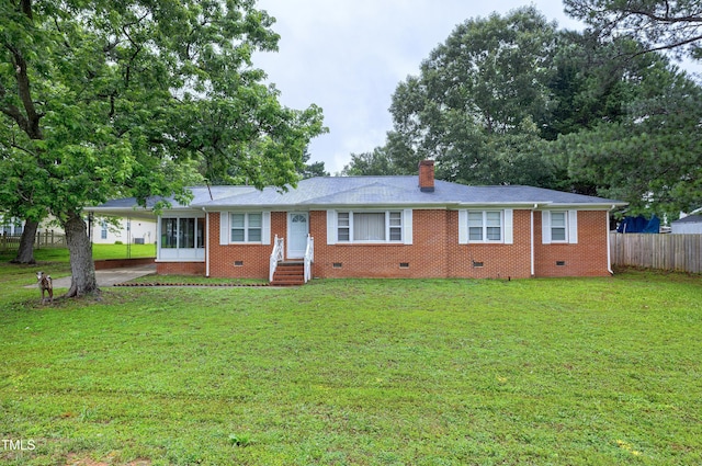 2016 Tryon Rd, Raleigh, NC 27603 - single story home with crawl space, entry steps, a chimney, and brick siding