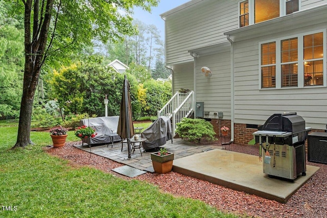 4329 Hawksong Pl, Cary, NC 27518 - view of patio featuring area for grilling