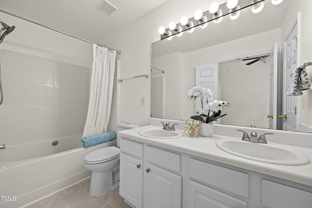 8151 Rhiannon Rd, Raleigh, NC 27613 - bathroom with double vanity and shower / bathtub combination with curtain