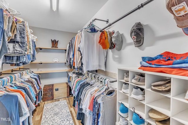533 Duchart Ln, Fuquay Varina, NC 27526 - spacious closet featuring wood finished floors