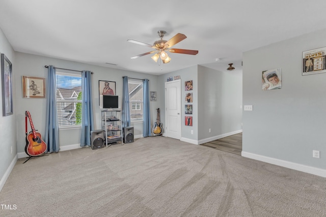 533 Duchart Ln, Fuquay Varina, NC 27526 - carpeted empty room featuring a ceiling fan and baseboards