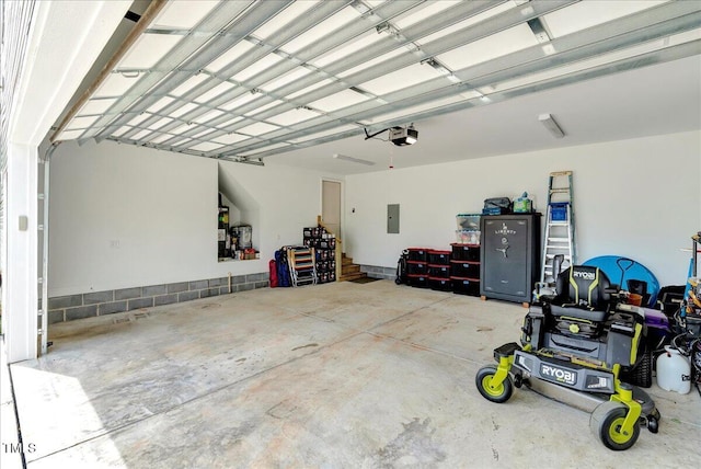 1779 Walter Grissom Rd, Kittrell, NC 27544 - garage with electric panel and a garage door opener