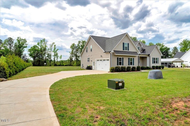 1779 Walter Grissom Rd, Kittrell, NC 27544 - traditional-style house with driveway, an attached garage, and a front yard
