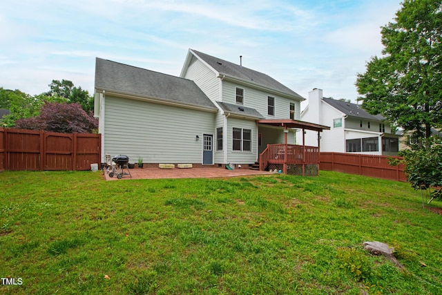 102 W Hill Dr, Cary, NC 27519 - back of house with a patio and a deck
