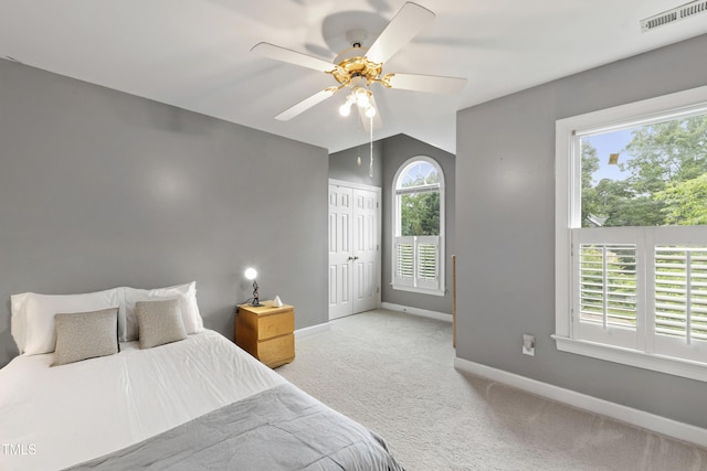 102 W Hill Dr, Cary, NC 27519 - carpeted bedroom featuring baseboards, a closet, and ceiling fan