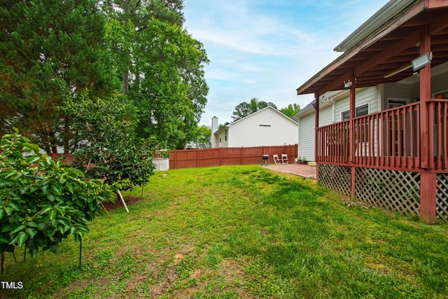 102 W Hill Dr, Cary, NC 27519 - view of yard featuring a deck