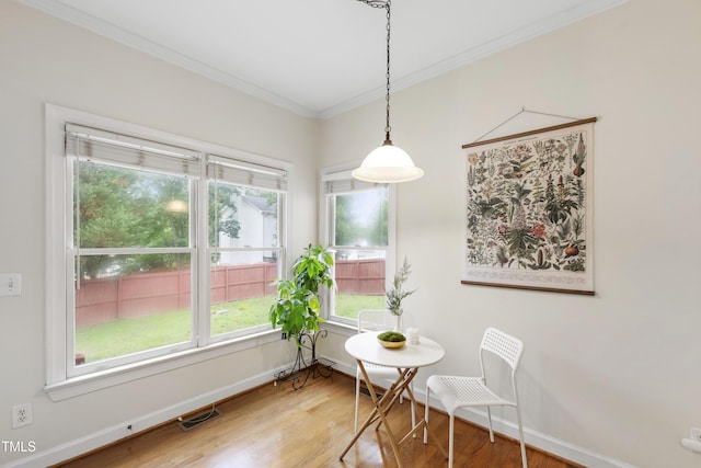 102 W Hill Dr, Cary, NC 27519 - dining room with crown molding, wood finished floors, and baseboards