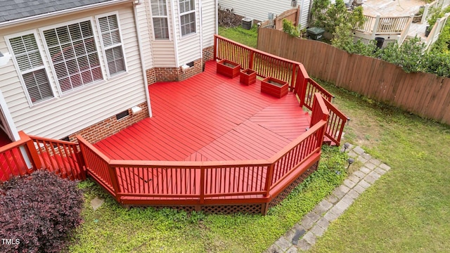 1604 Carnation Dr, Durham, NC 27703 - view of wooden deck