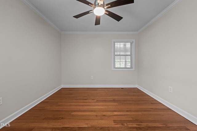 301 Williamson St, Burlington, NC 27215 - unfurnished room with ornamental molding, ceiling fan, and wood finished floors
