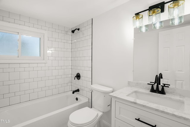 507 Price Ave, Durham, NC 27701 - bathroom with toilet, vanity, and bathing tub / shower combination