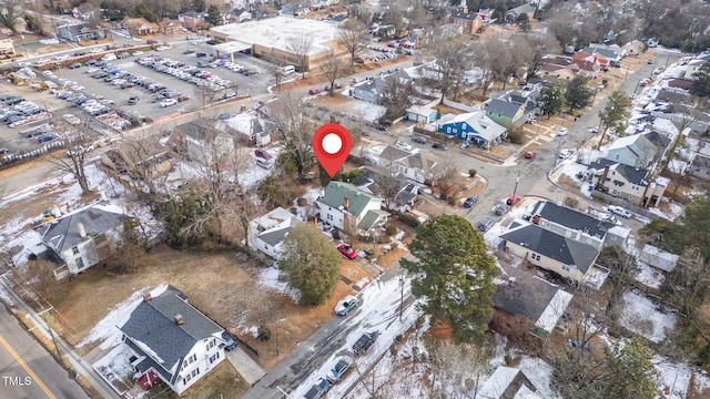 507 Price Ave, Durham, NC 27701 - aerial overview of property's location with nearby suburban area