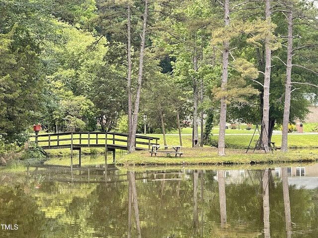 6411 Pondview Ln, Durham, NC 27712 - view of community with a water view