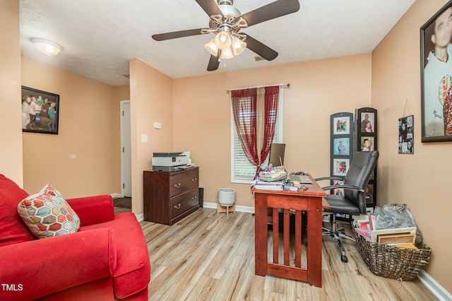 1515 Mack St, Spring Lake, NC 28390 - office space with wood finished floors, baseboards, and ceiling fan
