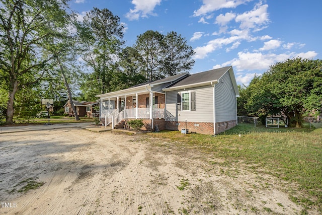1515 Mack St, Spring Lake, NC 28390 - view of front of property with a porch and crawl space