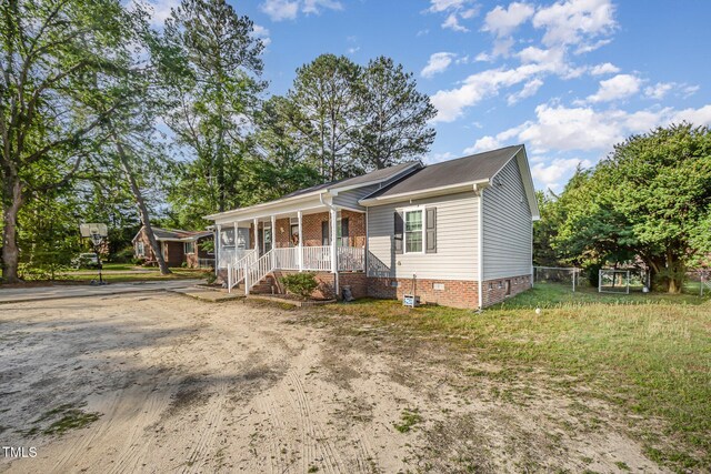1515 Mack St, Spring Lake, NC 28390 - view of front of property with covered porch and crawl space