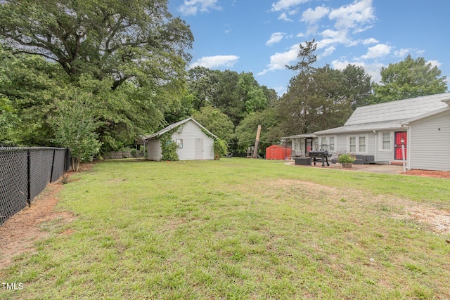 532 N Oneil St, Clayton, NC 27520 - view of yard with a patio area, entry steps, and view of scattered trees