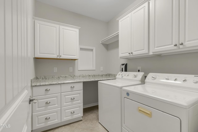 118 Manning Way, Durham, NC 27703 - washroom with independent washer and dryer, cabinet space, and light tile patterned floors