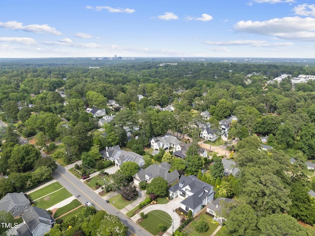1210 Brooks Ave, Raleigh, NC 27607 - aerial view of property's location with a heavily wooded area and nearby suburban area