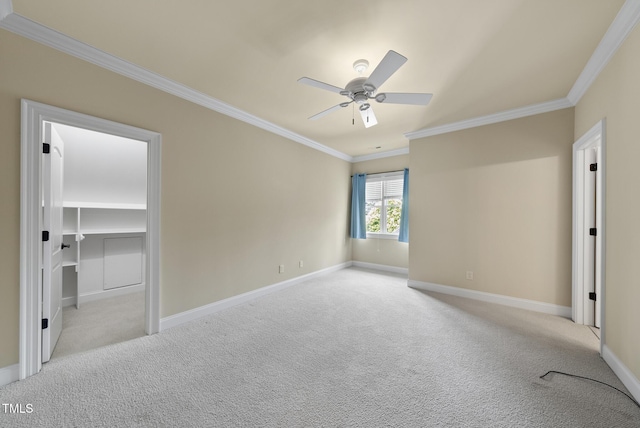 1210 Brooks Ave, Raleigh, NC 27607 - unfurnished bedroom with ornamental molding, carpet flooring, and baseboards
