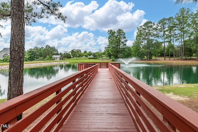 1728 Shady Oaks Dr, Wendell, NC 27591 - dock area featuring a water view