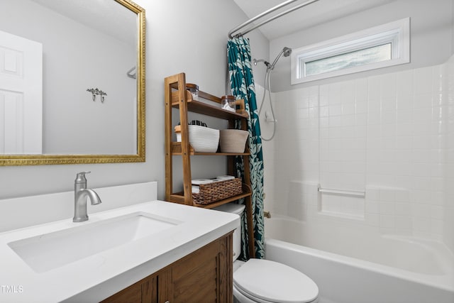 202 Stonecreek Dr, Apex, NC 27539 - bathroom featuring vanity, shower / tub combo, and toilet