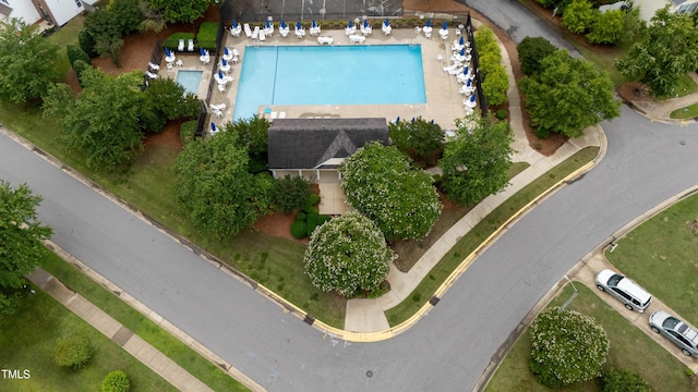 202 Stonecreek Dr, Apex, NC 27539 - drone / aerial view of a pool area