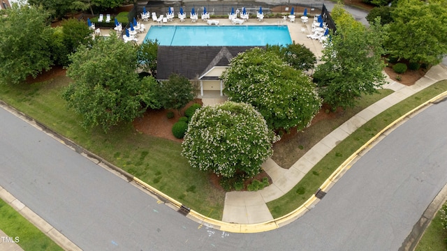 202 Stonecreek Dr, Apex, NC 27539 - aerial view of a pool area