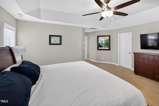 1437 Lindenberg Sq, Wake Forest, NC 27587 - bedroom with light colored carpet, multiple windows, and ceiling fan