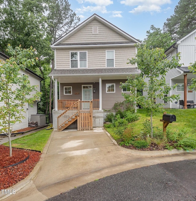 2801B Cannada Ave, Durham, NC 27704 - traditional style home featuring a porch