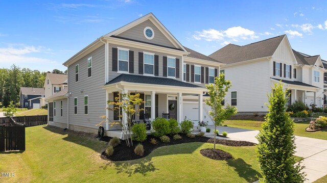2012 Sweet Samson St, Wake Forest, NC 27587 - view of front of house with covered porch and driveway