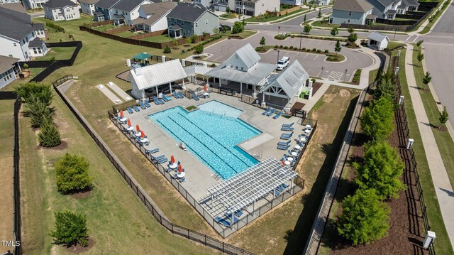 2012 Sweet Samson St, Wake Forest, NC 27587 - aerial perspective of suburban area featuring a pool