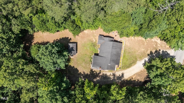 428 Long Branch Dr, Lacrosse, VA 23950 - aerial view of property and surrounding area featuring a heavily wooded area