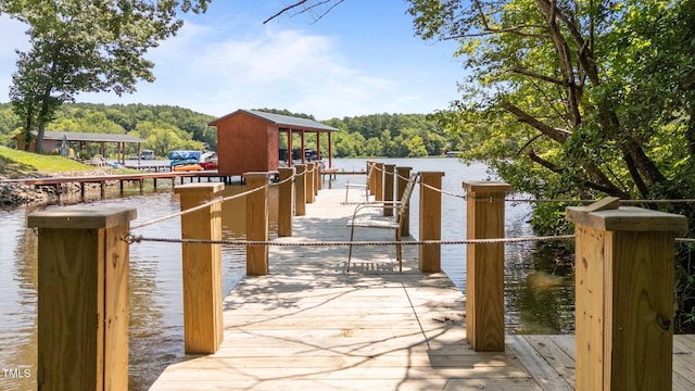 428 Long Branch Dr, Lacrosse, VA 23950 - dock area with a view of trees and a water view
