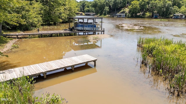 428 Long Branch Dr, Lacrosse, VA 23950 - dock featuring a water view and boat lift