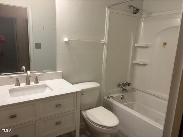 708 Old Barn Ave, Durham, NC 27704 - bathroom with vanity, toilet, and  shower combination