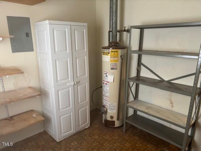 708 Old Barn Ave, Durham, NC 27704 - utility room with gas water heater and electric panel