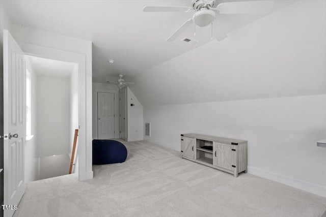 4605 All Points View Way, Raleigh, NC 27614 - additional living space featuring carpet, vaulted ceiling, a ceiling fan, and baseboards